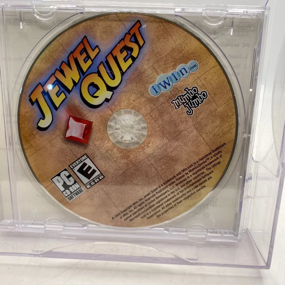 Jewel Quest PC‎ CD-ROM Video Game MumboJumbo 2004 Puzzle Adventure Windows XP
